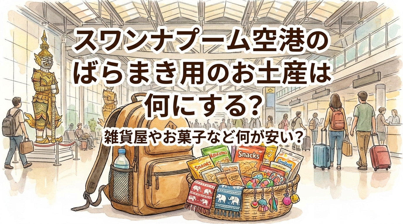 スワンナプーム空港のばらまき用のお土産は何にする?雑貨屋やお菓子など何が安い?
