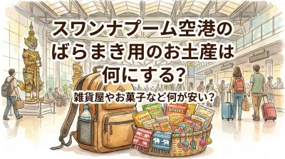 スワンナプーム空港のばらまき用のお土産は何にする？雑貨屋やお菓子など何が安い？