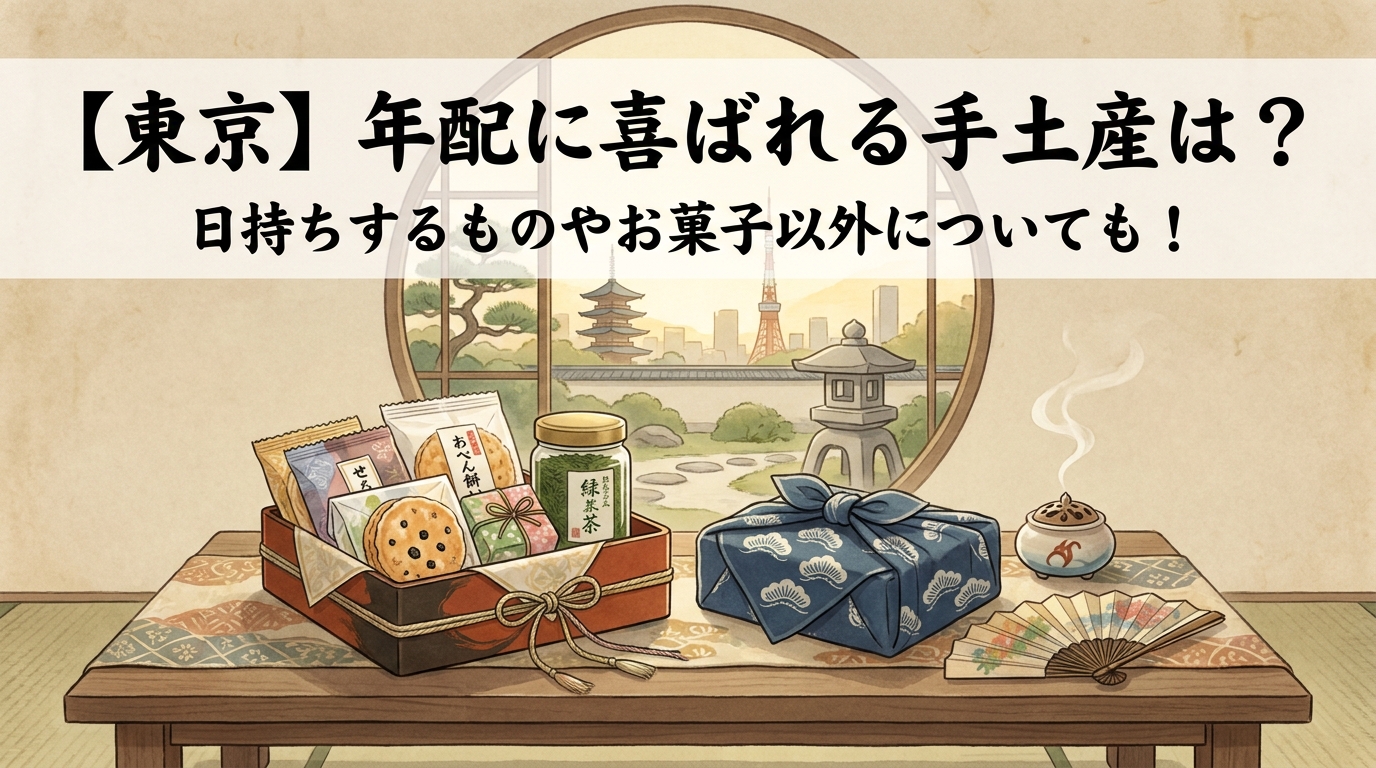 【東京】年配に喜ばれる手土産は？日持ちするものやお菓子以外についても！