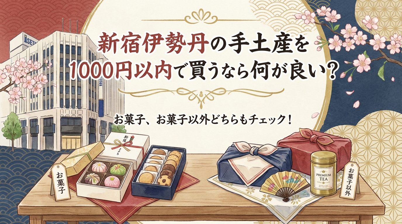 新宿伊勢丹の手土産を1000円以内で買うなら何が良い？お菓子、お菓子以外どちらもチェック！