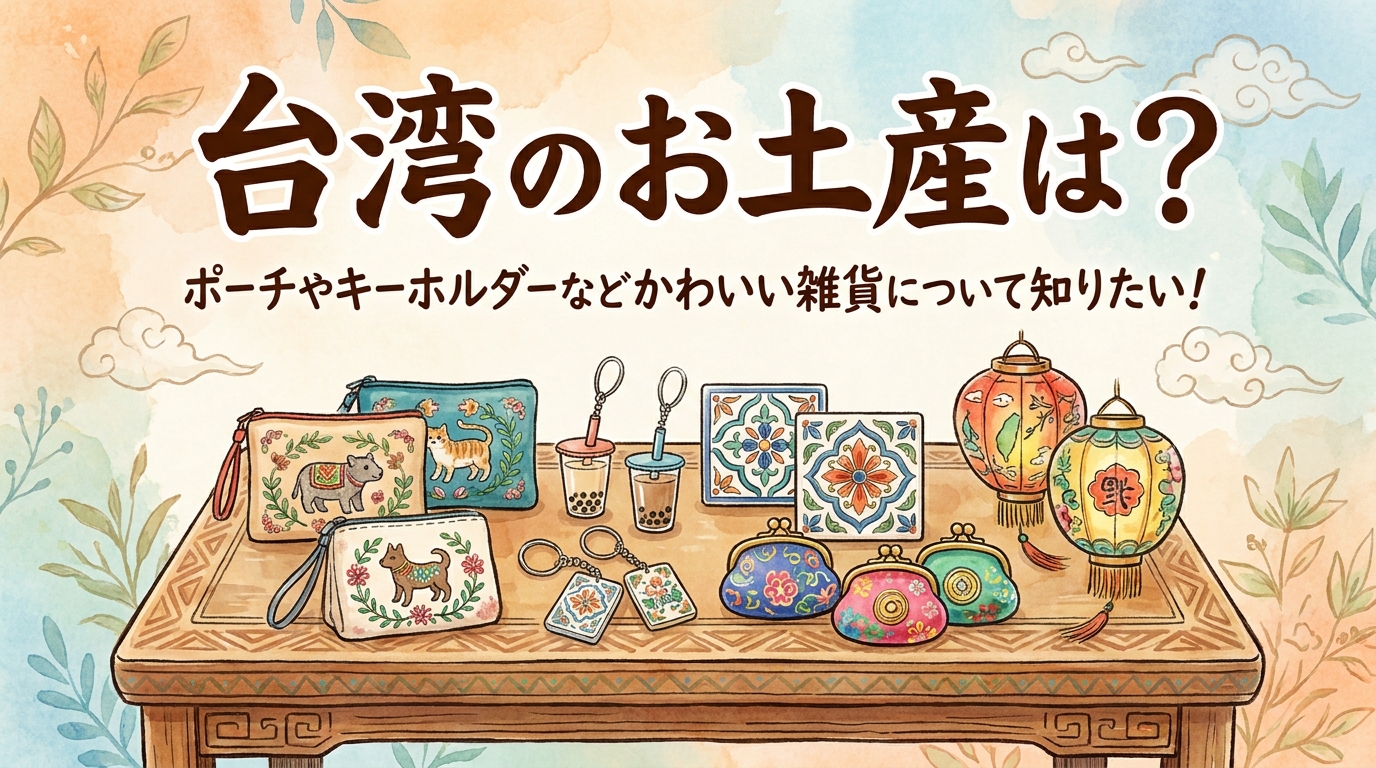台湾のお土産は？ポーチやキーホルダーなどかわいい雑貨について知りたい！