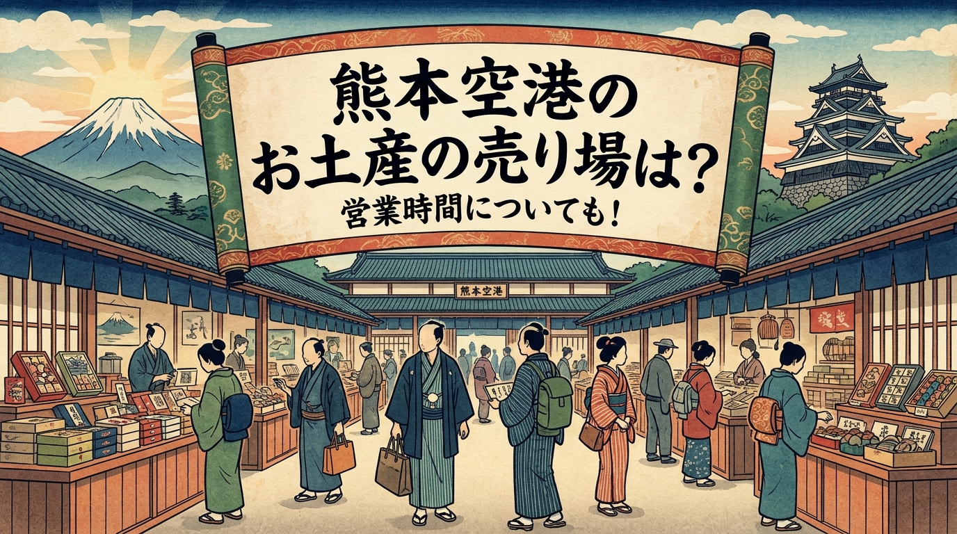 熊本空港のお土産の売り場は?営業時間についても!