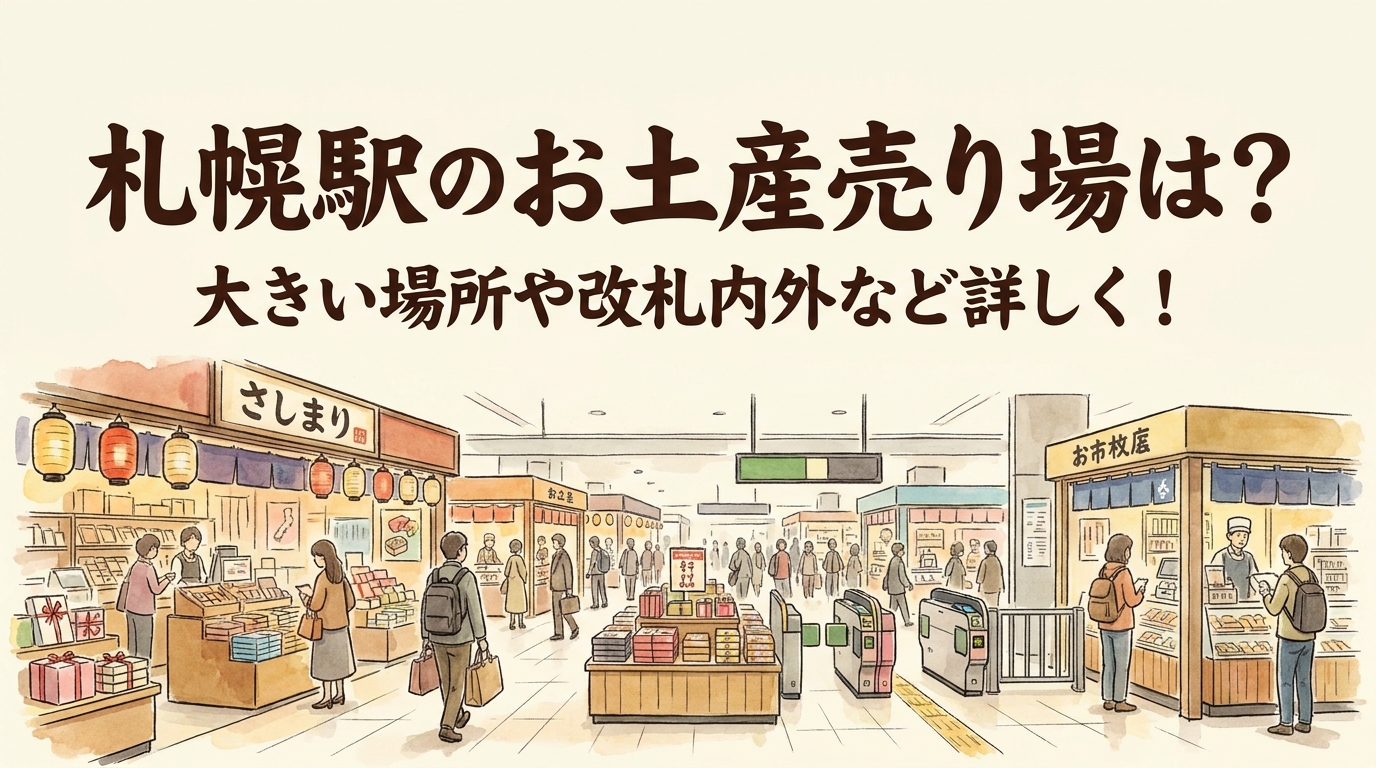 札幌駅のお土産売り場は？大きい場所や改札内外など詳しく！