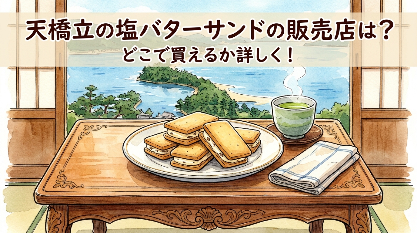 天橋立の塩バターサンドの販売店は?どこで買えるか詳しく!