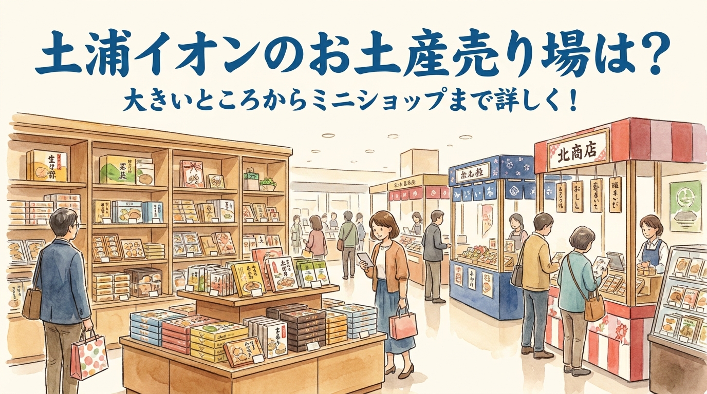 土浦イオンのお土産売り場は?大きいところからミニショップまで詳しく!