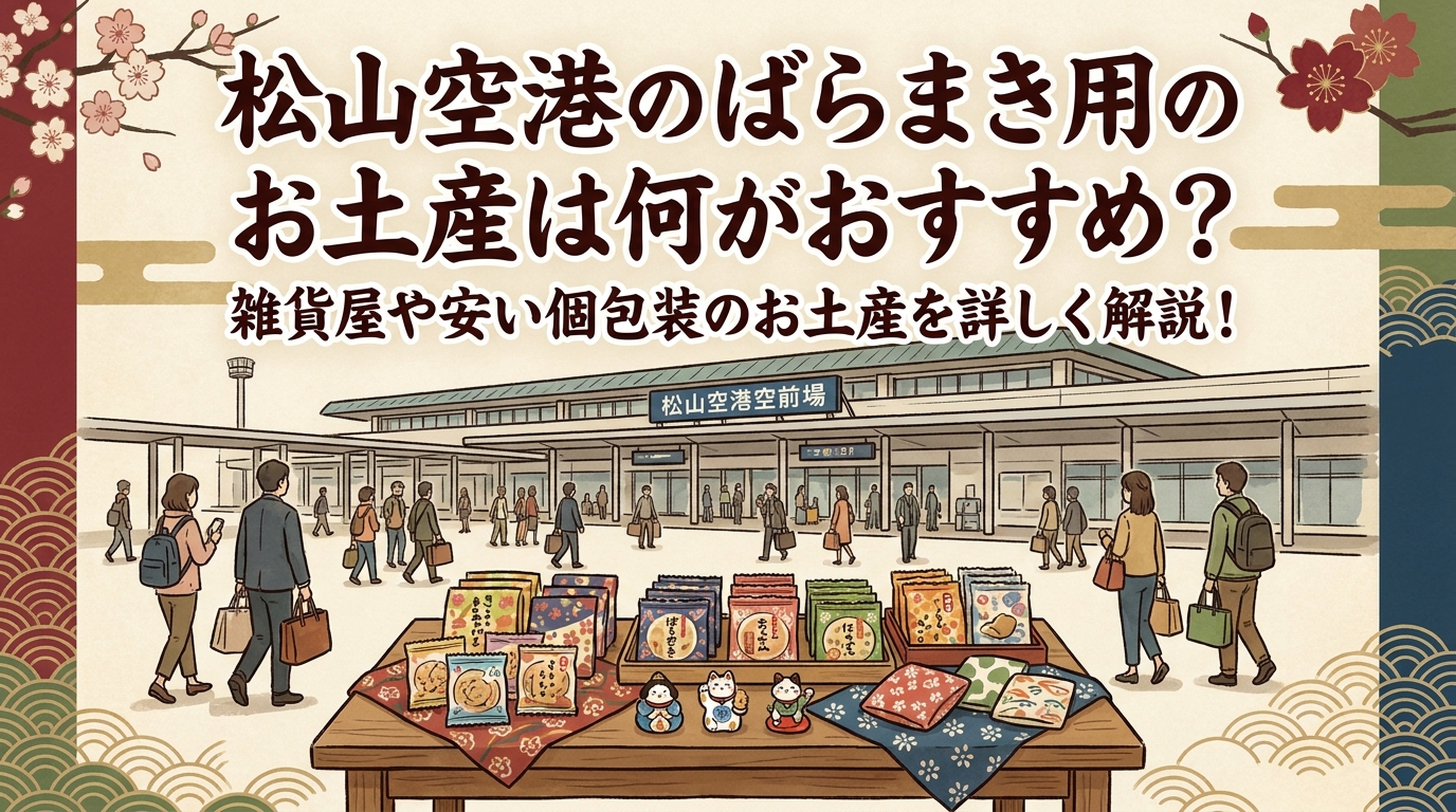 松山空港のばらまき用のお土産は何がおすすめ？雑貨屋や安い個包装のお土産を詳しく解説！