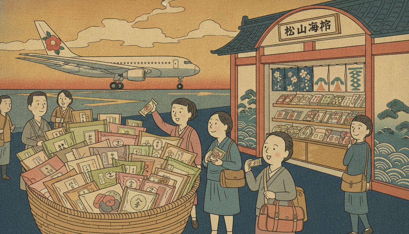 松山空港でばらまき用のお土産は、個包装で無難な味の定番菓子が正解です！
