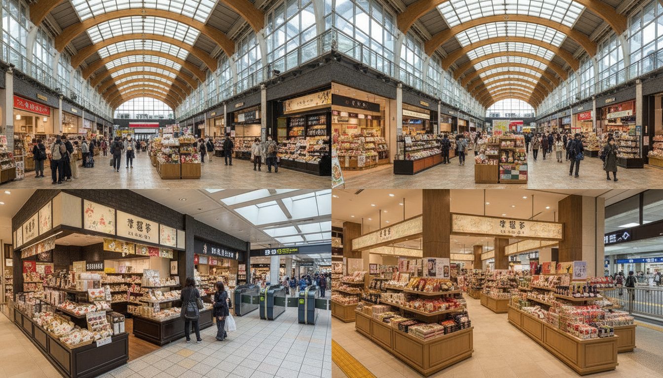 名古屋駅のお土産売り場は大きく分けて4つのエリアに分かれている